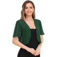thumbnail image 2 of LAICAIW Boléro Femme en Chiffon Doux Ouvert Manches Courtes Transparentes pour Robe de Soirée, 2 of 6