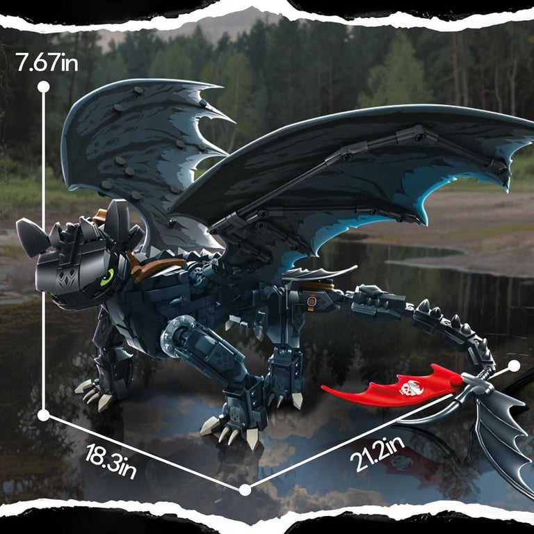 Black Dragon Building Set, Building Toy Compatible with Lego, STEM