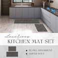 thumbnail image 4 of Luxurious Speckled Black and White Kitchen Rug Set - 20x32 & 20x48 Inches Kitchen Mats, Ultra Absorbent, Super Soft, Machine Washable, Anti-Slip Backing, Perfect for Modern Kitchens, 4 of 6