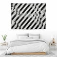thumbnail image 3 of ONETECH Tapestry Pattern Diagonal Striped Lines Geometric Memphis Retro Slant Trendy Textures Strip Track Design Wall Tapestry Cute Tapestry for Bedroom Living Room, 3 of 7