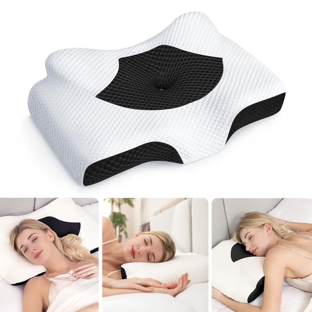 Almohada cervical Osteo para aliviar el dolor de cuello, espuma viscoelástica
