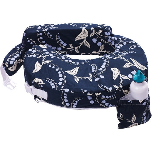 My Brest Friend Original Nursing Pillow, Navy Bluebells