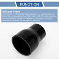 thumbnail image 4 of Unique Bargains 1 Pcs 60-80mm 2.36"-3.15" ID 100mm 3.94" Length 0 Degree Black Car Silicone Hose Universal, 4 of 7