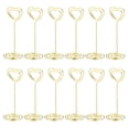 thumbnail image 1 of Unique Bargains 12 Pcs Support de Carte Mémo avec Fermoir en Forme de Cœur, Ton Doré, 1 of 5