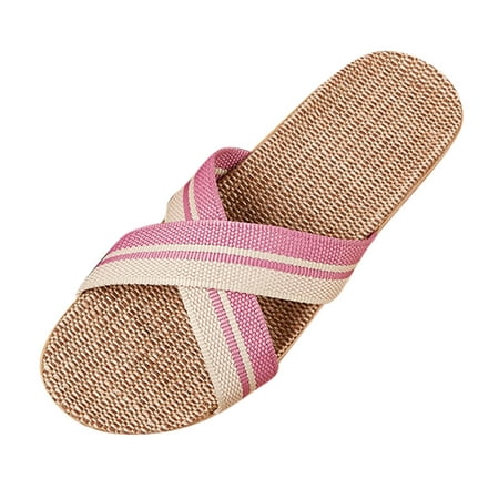 

Youmylove Summer Women Slide Slippers House Shoes Home Slippers Flax Slippers Indoor Bedroom Spring Autumn Women Slide Slippers Footwear Unisex Lovers Flat Shoes Comfort Cozy Leisure Daily Walking