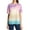 Pink, variant on BadPiggies Women Gradient Colorful Short Sleeve T-Shirt Tie Dye Print Casual Round Neck Summer Loose Top (L, Red)