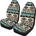 thumbnail image 5 of Pzuqiu Geometric Animal Pattern Car Seat Covers Full Set 3 PCS, Front and Rear Seat Cover Set Polyester Non-Slip Automobile Interior Decorate Accessories, 5 of 10