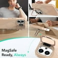 thumbnail image 4 of For iPhone 16 Plus Case [Compatible With MagSafe] Slim Frosted Phone Case With Metal Camera Protection Kickstand Shockproof Soft TPU Cover Case,Pink,For iPhone 16 Plus, 4 of 6
