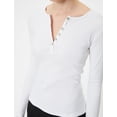 thumbnail image 5 of Regular Fit Cotton Buttoned Long Sleeve T-Shirt, 5 of 6
