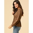 thumbnail image 4 of INSPIRE CHIC Women's Elegant Dots V Neck Smocked Ruffled Hem Peplum Top, 4 of 6