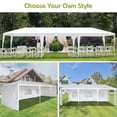 thumbnail image 6 of Tcbosik 10'x30' Party Canopy Tent, Outdoor Wedding Gazebo with 5 Removable Sidewalls, Heavy Duty Portable Camping Shelter, BBQ Pavilion Canopy for Cater Events, White, 6 of 9