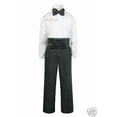 thumbnail image 3 of 6pc Satin Bow Tie Baby Toddler Boy Formal Black Tail Tuxedo Suit S M L XL 2T-20, 3 of 5