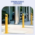 thumbnail image 4 of Uforic 48" x 4.5" Steel Safety Bollard Post, Parking Bollard for Warehouse, Yellow, 1PACK, 4 of 10