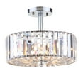 thumbnail image 2 of Safavieh Ariel Glam 3 Light Chrome 13.5-Inch Dia. Ceiling Light, 2 of 4