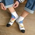 thumbnail image 3 of Fuzoiu Autumn Funny Gnomes Print Adult Socks, Crew Moisture-wicking Socks, Unisex Cushion Crew Socks,Casual Sports Ankle Socks, 3 of 7