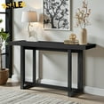thumbnail image 3 of IVV 59" Minimalist Entryway Console Table in Black, Modern Sofa Table with Solid Pine Wood Frame, Easy Assembly for Home Decor, 3 of 9