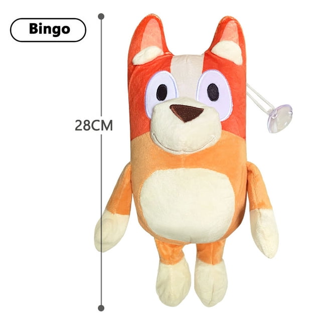 Bluey figuras de Anime de 28CM, muñecos de peluche de Bingo familiar, animación de perro periférico, papá Bandit y Mamá, juguetes de peluche de Chilli, regalo para niños