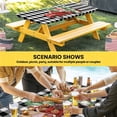 thumbnail image 6 of Christmas Red Truck Table Cloths for 5 Foot Rectangle Tables, Xmas Tree Bow Farm White Black Plaid Patio Waterproof Elastic Fitted Tablecloths, Washable Rectangular Table Cover for Camping, 6 of 8