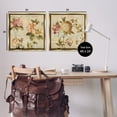 thumbnail image 3 of Stupell Industries Vintage French Floral with Script Botanical & Floral Painting Gold Floater Framed Canvas Art Print Wall Art, 25 x 25, Set of 2, 3 of 9
