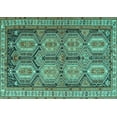thumbnail image 1 of Ahgly Company Indoor Rectangle Persian Turquoise Blue Traditional Area Rugs, 5' x 7', 1 of 4