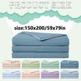 thumbnail image 4 of 150x200cm Solid Color Dark Blue Summer Quilt by Dusknt Soft Lightweight Breathable Reversible Bed Comforter for Hot Sleepers Machine Washable Bedding, 4 of 6
