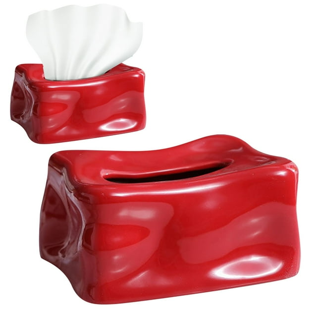 Storage container Tissue Box Cover Napkin Holder Square Ceramic For Nightstand Countertop Coffee Table Dresser Tissue Box Holder