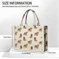 thumbnail image 3 of Large Capacity Tote Bag,Dachshund Footprint Handbag Fashion Luxury Tote Bag,15.7"x13"x 5.1" Inches,Laptop Compatible, 3 of 6