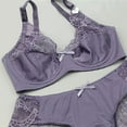 thumbnail image 5 of BKQCNKM Bra and Panty Sets for Women, Plus Size Bras for Women, Lace Underwear for Women, Lace Bras and Underwear Breathable Underwear Set, Plus Size Underwear for Women, Purple 85B, 5 of 8