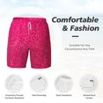 thumbnail image 5 of Lsque Mens Swim Trunks Rose Red Glitter Pattern - Bathing Suit Compression Liner - Beach Swim Shorts Swimwear - (S-3XL) - Stretch Quick Dry -X-Large, 5 of 9