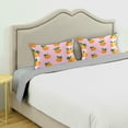thumbnail image 3 of Yayeee Pillowcase Queen Size Set of 2 Satin Wrinkle Resistant Pillow Case, Cartoon Oranges, 3 of 8