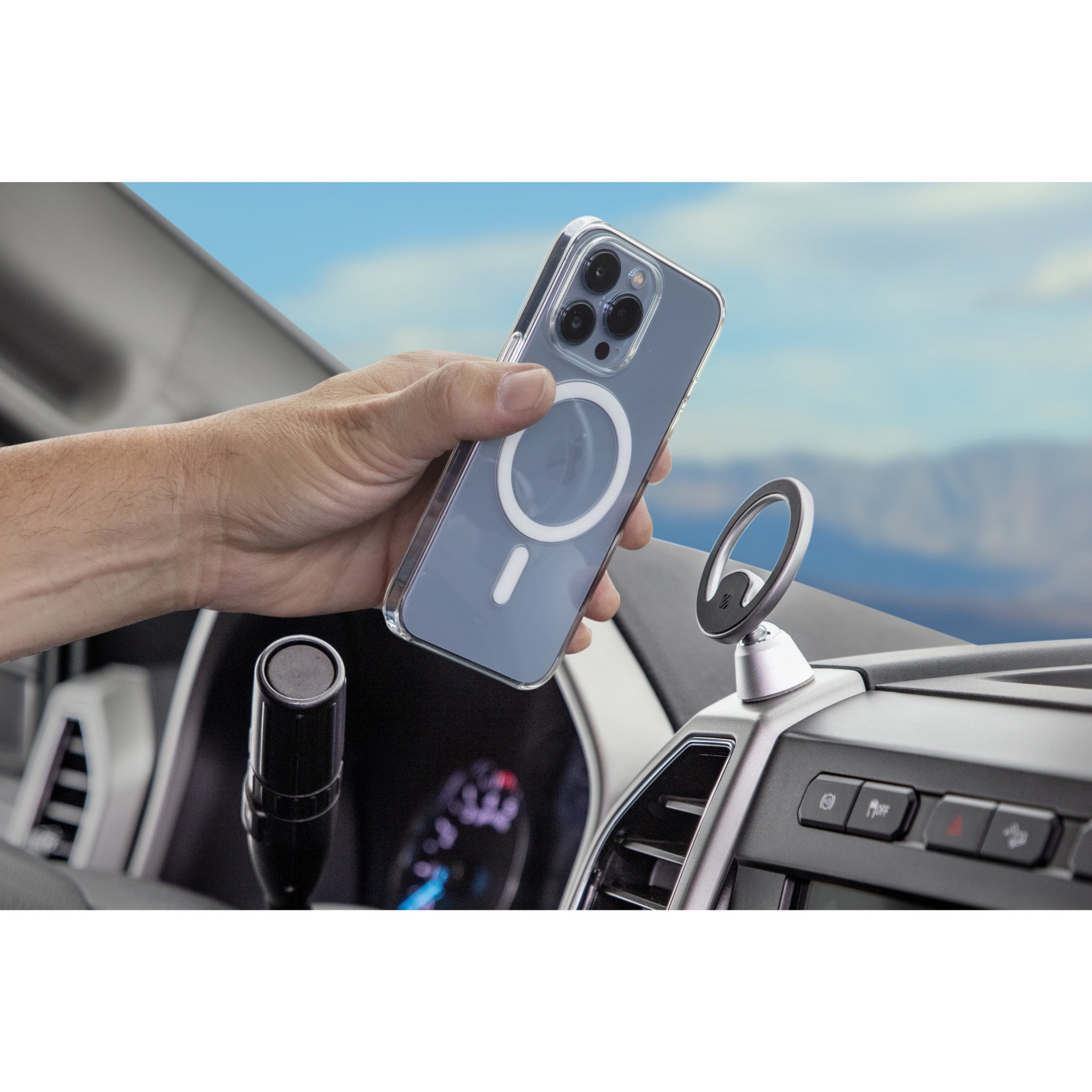 Scosche MEMSD-SP Elite2 Magnetic Dash Mount Magsafe Devices Comp W/ iPhone 15, 14, 13, 12 Black