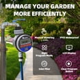 thumbnail image 2 of Yardeen Electronic Water Timer Garden Irrigation Controller with LCD Display, No Water Pressure Required, 2 of 6