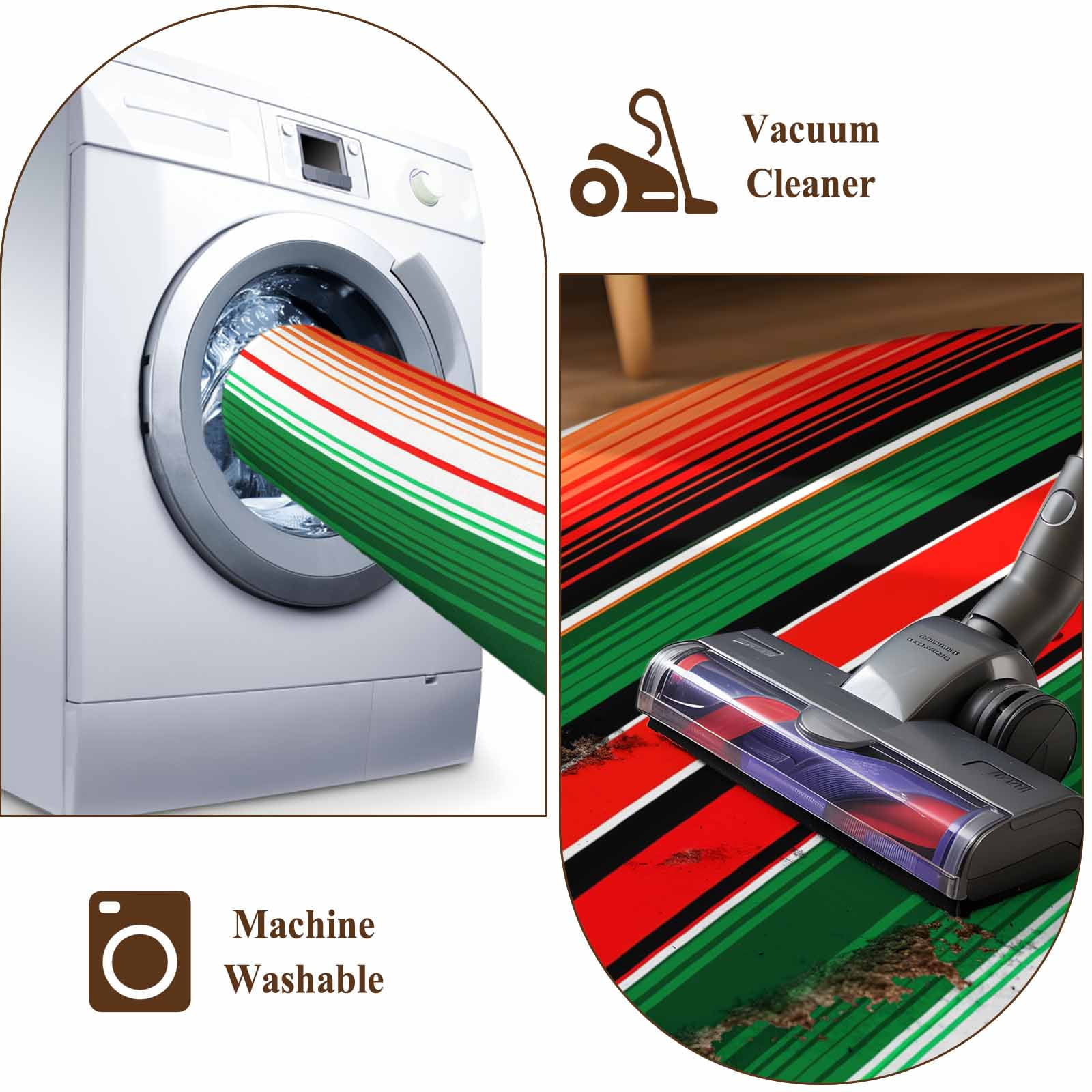 6'x9' Area Rugs, Mexican Serape Indoor Outdoor Area Rug for Living Room Bedroom, Colorful Stripes Vertical Lines Abstract Washable Bathroom Rugs Kitchen Floor Carpet Mats Home Decor Aesthetic