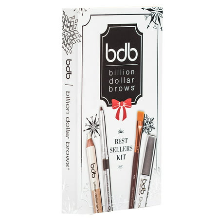 Billion Dollar Brows Best Sellers Kit with Universal Brow Pencil, Brow Duo Pencil, Smudge Brush, and Brow