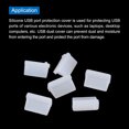 thumbnail image 4 of 50pcs USB Type A Port Plugs Covers Caps Silicone Anti Dust Protectors for USB Female End, Clear, 4 of 6