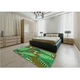 thumbnail image 4 of Ahgly Company Indoor Round Patterned Army Green Area Rugs, 6' Round, 4 of 6