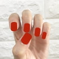 thumbnail image 4 of 1 hoja / 20 piezas de color sólido pegatina para decoración de uñas calcomanía de uñas encantadora decoración DIY accesorio de manicura para mujeres y niñas (color calabaza), 4 of 5