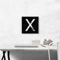 thumbnail image 2 of ARTCANVAS Classy Black White Marble Alphabet Letter X Canvas Art Print - Size: 12" x 12" (0.75" Deep), 2 of 9
