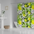 thumbnail image 3 of FREEAMG Bath Curtains Shower Curtain Lemon Fruits Summer Leaves Bathroom Waterproof Machine Washable Fabric Decor Shower Curtains for Bathroom, 66x72in, 3 of 6