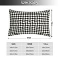 thumbnail image 2 of Fuzoiu Houndstooth Black And White Print Pillow Case with Hidden Zipper,Pillow Covers,Soft and Comfortable Pillowcase-14"x20", 2 of 6