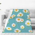 thumbnail image 2 of LHSHID Daisy Flowers Soft Warm Throw Blanket Lightweight Flannel Fleece Bed Blanket Gift for Girls Boys Men Women Chair Couch, 2 of 8