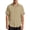 Army Green, variant on Mens Linen Short Sleeve Shirts for Summer Beach, Casual Untucked Tops with Wrinkle Resistance Root Color XL