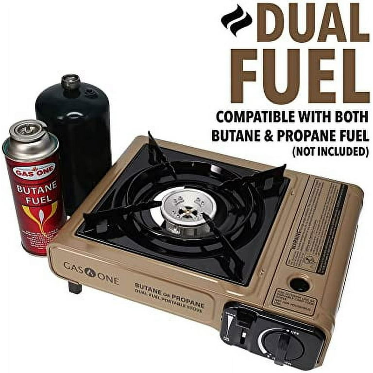 Gas One GS-3400P Propane or Butane Stove Dual Fuel Stove Portable Camping  Stove - Patent Pending - with Carrying Case Great for Emergency  Preparedness