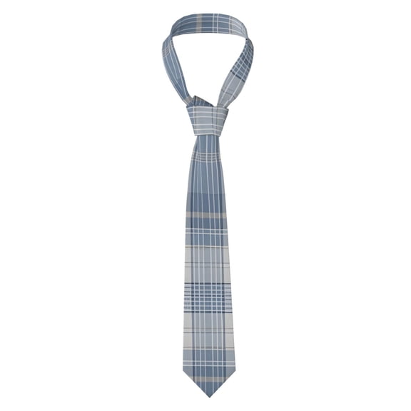 Men's Tie, Checkered Texture Floral Printed Tie Fashionable Wedding Party Best Man Suit Tie Work Tie Male Birthday Gift
