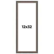 12x32 Frame Silver Real Wood Picture Frame Width 1.25 Inches | Interior Frame Depth 0.5 Inches |