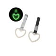 thumbnail image 4 of 1pc Black Belt Heart Shaped Night Glow Car Rearview Mirror Ornament, 4 of 4