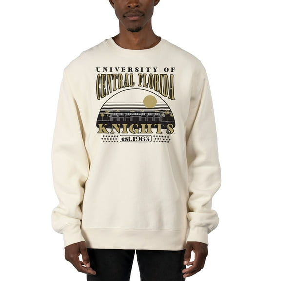 Men's Uscape Apparel Cream UCF Knights Premium Heavyweight Pullover Sweatshirt