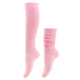 thumbnail image 1 of Thinsony 2pcs Polyester Made Slouch Socks Reliable And Easy To Maintain Breathable Warmth Durable Elastic Light Pink 1Set, 1 of 6