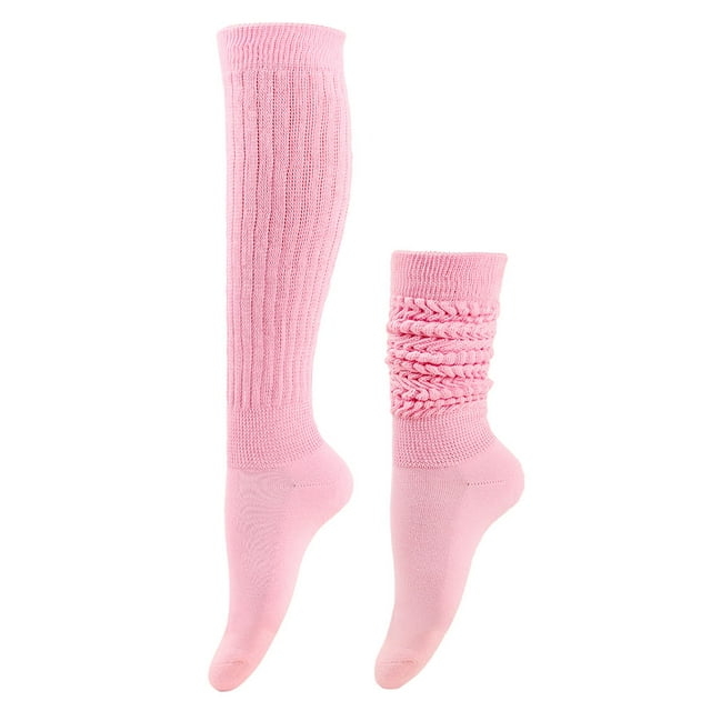 kurtrusly 2pcs Polyester Breathable Slouch Socks Sweat-absorbing And Quick-drying Durable Breathable Fabric Light Pink 1Set