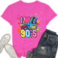 thumbnail image 4 of Womens Summer Tops 2026 Spring Short Sleeve Casual Trendy Tees Crew Neck 90's Print Vacation T Shirts, 4 of 4